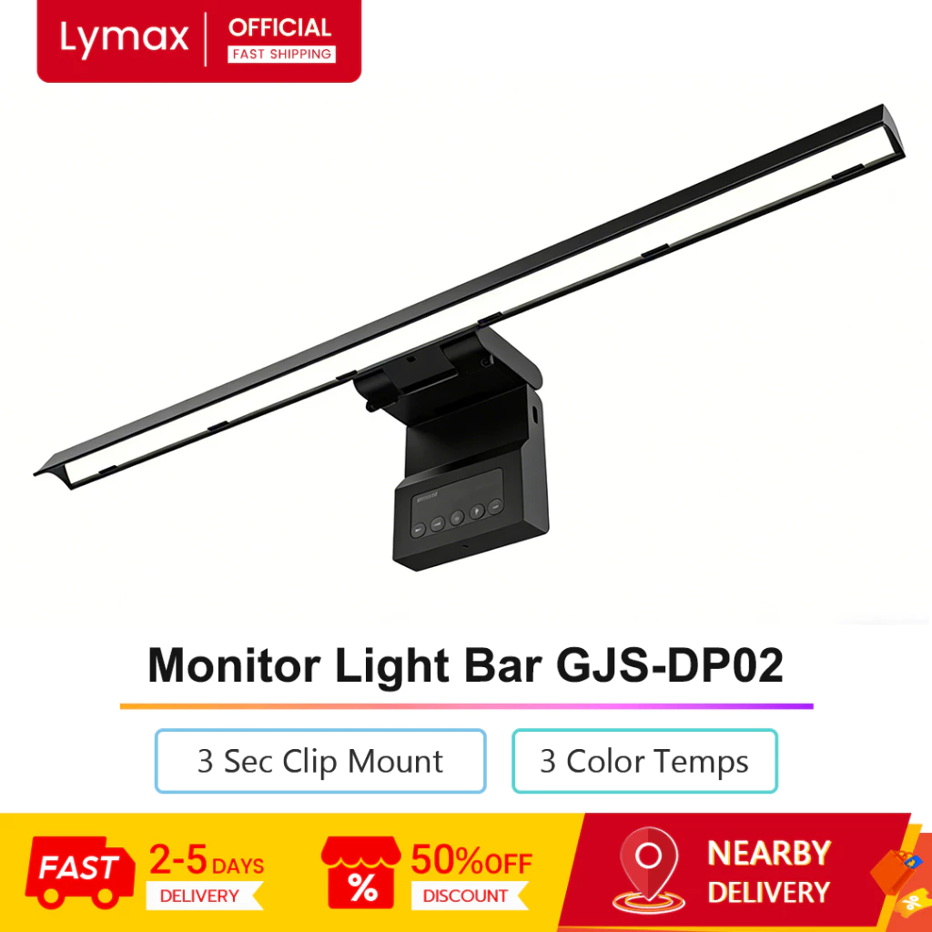 LYMAX USB Monitor Light Bar GJS-DP02 3 โหมดอุณหภูมิสีป้องกันดวงตา Touch Dimming Monitor โคมไฟ