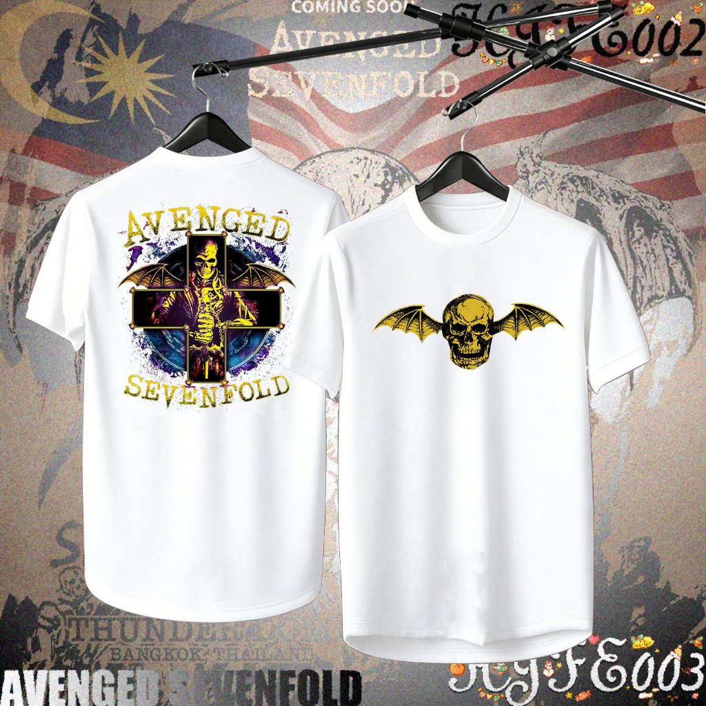 A7x Retro Rock Band AVENGED SEVENFOLD ASIA TOUR 2026 การแข่งขันชกมวย เสื้อดำ Unisex T-shirt#017