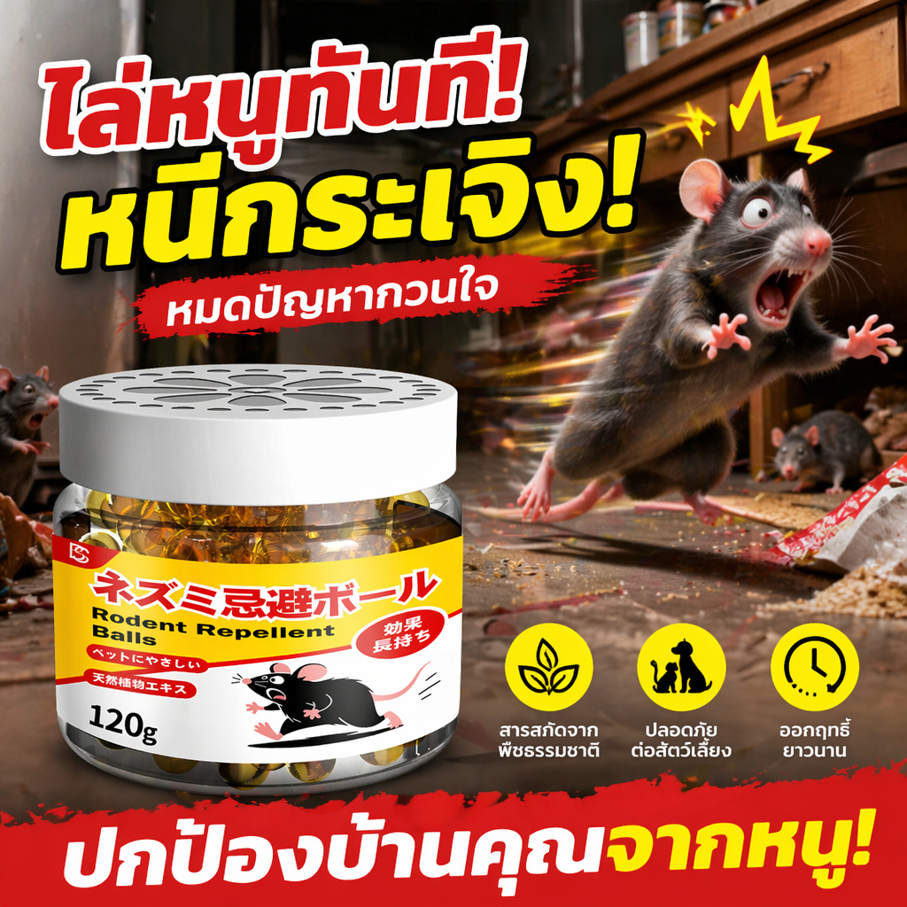 🐭ไล่หนูไกลถึง 500 เมตร ปลอดภัยใช้งานง่าย มีประสิทธิภาพสูง🐭-MM- ไล่หนู กำจัดหนู ยาไล่หนู ไล่หนูตลอด 24 ชั่วโมง เจลไล่หนู