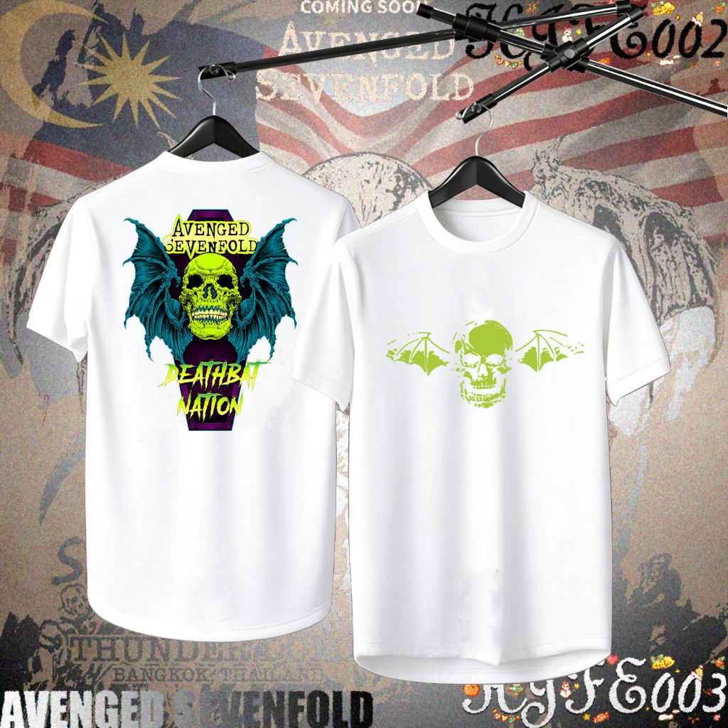 A7x Retro Rock Band AVENGED SEVENFOLD ASIA TOUR 2026 การแข่งขันชกมวย เสื้อดำ Unisex T-shirt#024