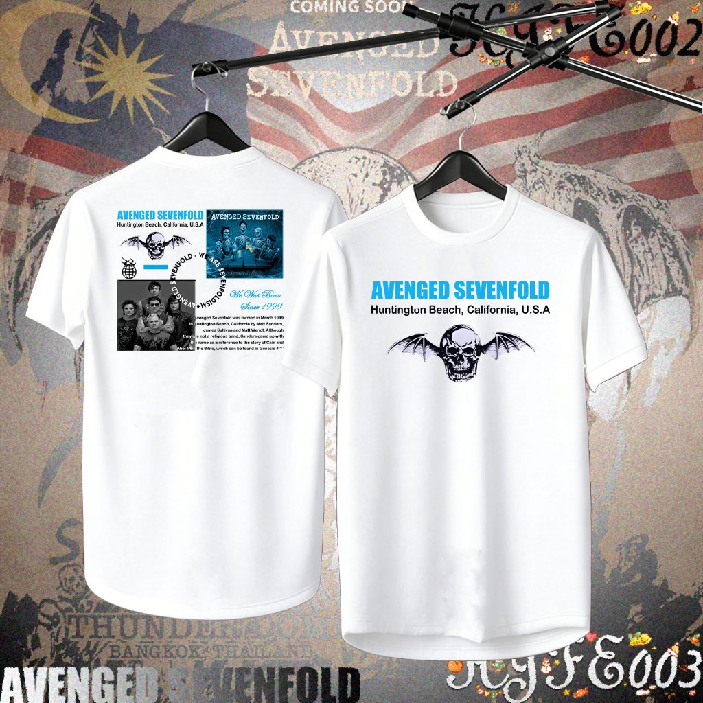 A7x Retro Rock Band AVENGED SEVENFOLD ASIA TOUR 2026 การแข่งขันชกมวย เสื้อดำ Unisex T-shirt#023