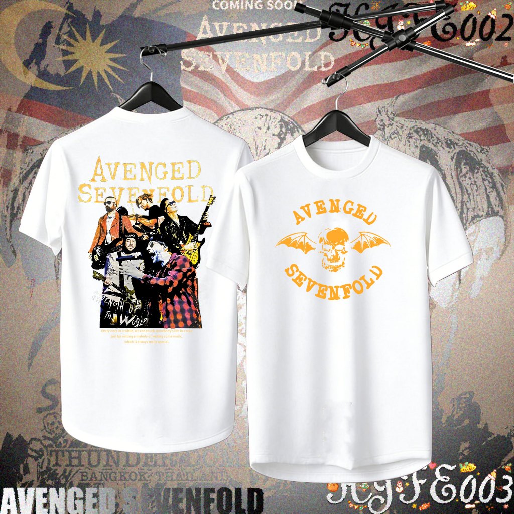 A7x Retro Rock Band AVENGED SEVENFOLD ASIA TOUR 2026 การแข่งขันชกมวย เสื้อดำ Unisex T-shirt#022