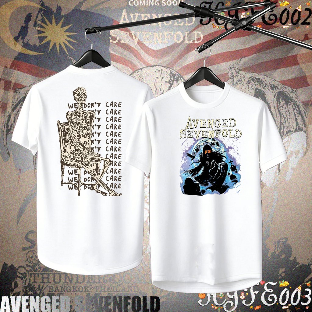 A7x Retro Rock Band AVENGED SEVENFOLD ASIA TOUR 2026 การแข่งขันชกมวย เสื้อดำ Unisex T-shirt#019