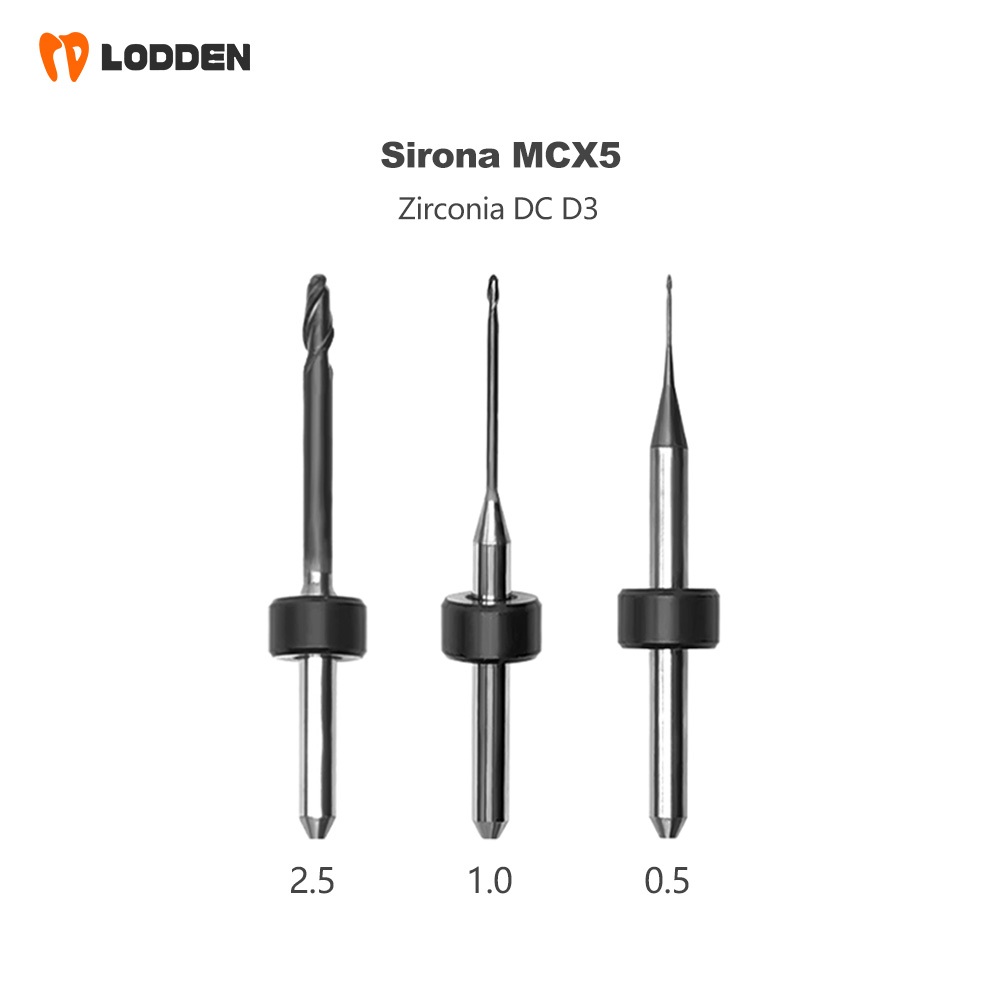 Sirona MCX5 Zirconia DC Milling Burs สําหรับบด Zirconia/PMMA/Lithium Disilicate