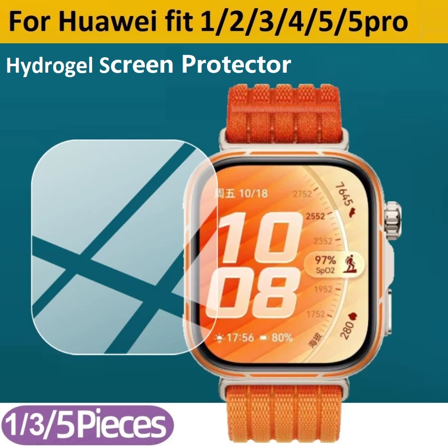 Hydrogel Film For Huawei Watch Fit 5 ฟิล์ม Soft ฟิล์มHuawei watch Fit 5 Pro Screen Protector HD Clea