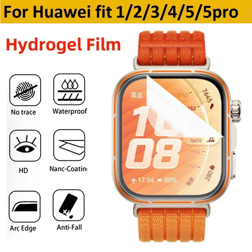 Hydrogel Film For Huawei Watch Fit 5 ฟิล์ม Soft ฟิล์มHuawei watch Fit 5 Pro Screen Protector HD Clea