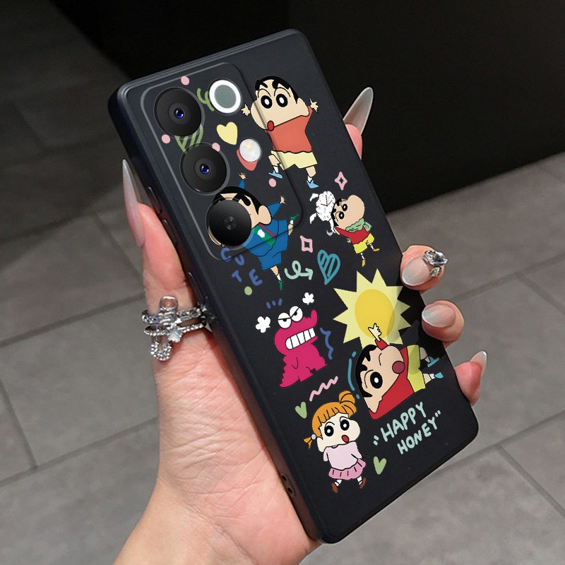 Realme C85 5G C85 Pro Case Happy Crayon Shin-chan Matte Soft Case Fun ฝาครอบยืดหยุ่นคลาสสิกอะนิเมะปล