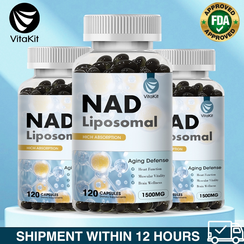 Liposomal NAD+อาหารเสริม 1500 มก. เพื่อการดูดซึมพลังงานสูงสุดและการซ่อมแซม DNA เพื่อป้องกันริ้วรอยแห่งวัย