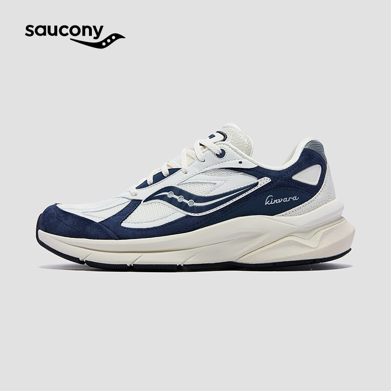 Saucony Saucony KINVARA PWR Retro รองเท้าผู้ชายกันกระแทกรองเท้าลําลองต่ํารองเท้ากีฬา