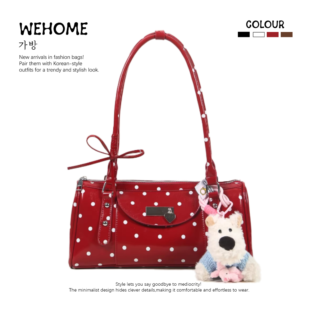 WEHOME Yara Bag สไตล์เกาหลี สไตล์คาซิวัล เป้เป้สไตล์ฝันหลวง สีเมลด์ กระเป๋าสะพายข้างผู้หญิง