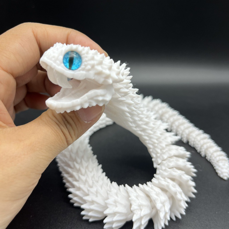 Prank ของเล่น 3D พิมพ์ Viper เปิดปากและ Fangs เดสก์ท็อปเครื่องประดับของขวัญแปลกสําหรับเพื่อน