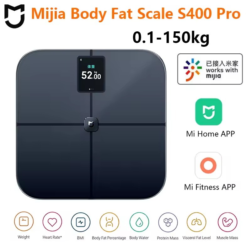 Xiaomi Mijia Body Fat Scale S400 Pro พร้อม Mi Home APP 3.5in หน้าจอสี TFT Bluetooth5.1 Smart Home Bo