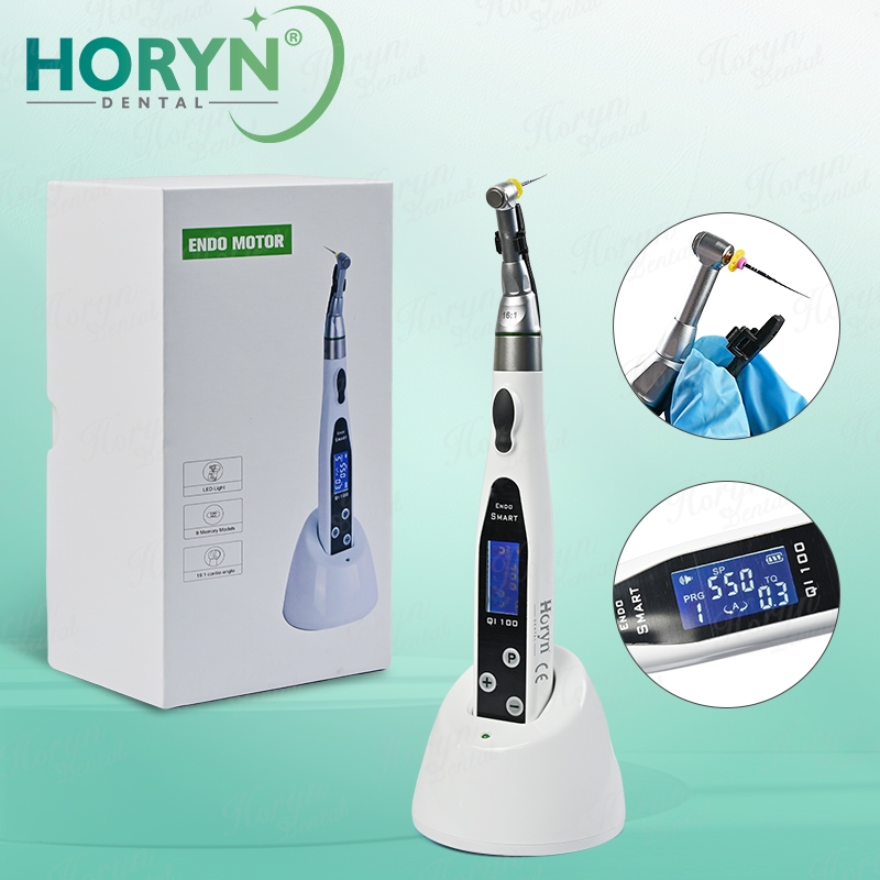 HORYN ทันตกรรมไร้สาย Endo มอเตอร์สมาร์ท Root Canal Therapy พร้อมหลอดไฟ LED 16:1 มาตรฐาน Contra มุม Endodontic ทันตกรรมเครื่องมือ