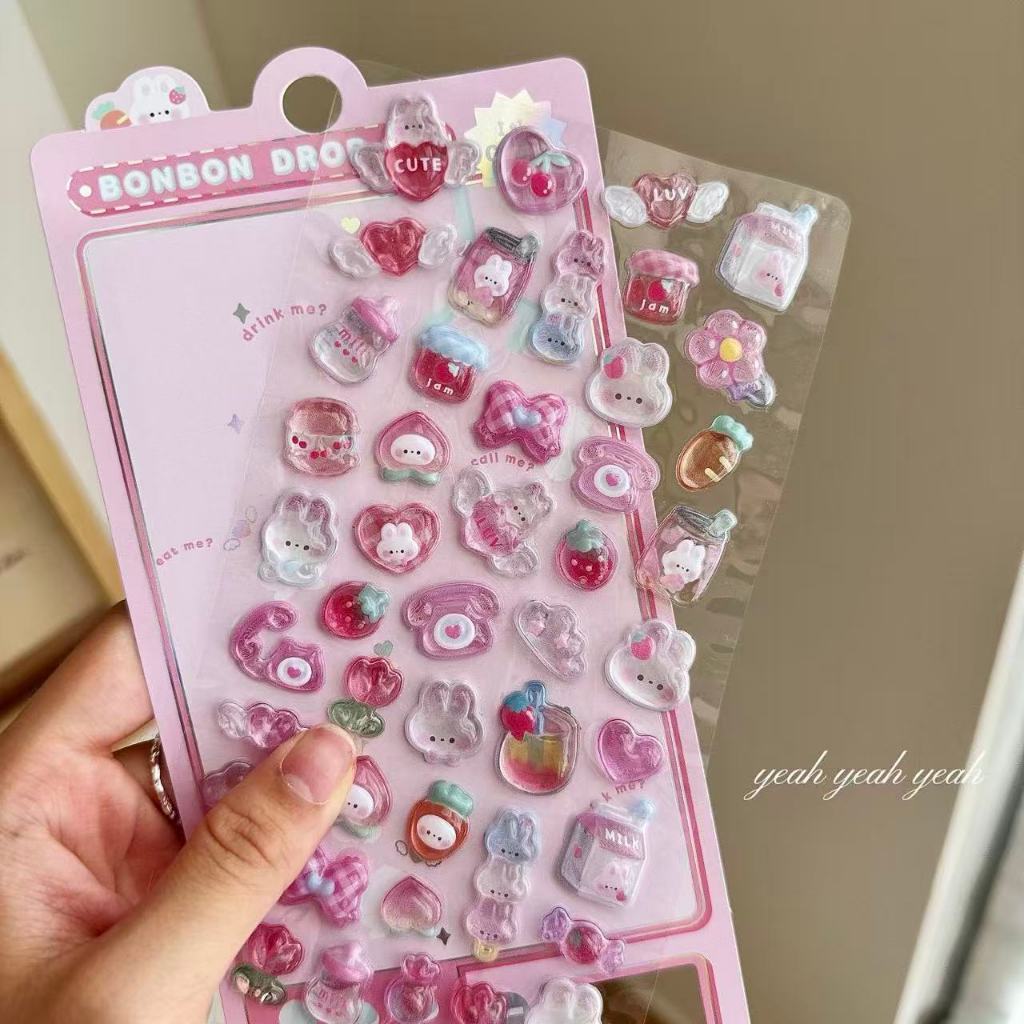 การ์ตูนน่ารัก 3D สติกเกอร์บรรเทา - สติ๊กเกอร์ DIY สนุกสําหรับเด็ก Scrapbooking เคสโทรศัพท์ Decor