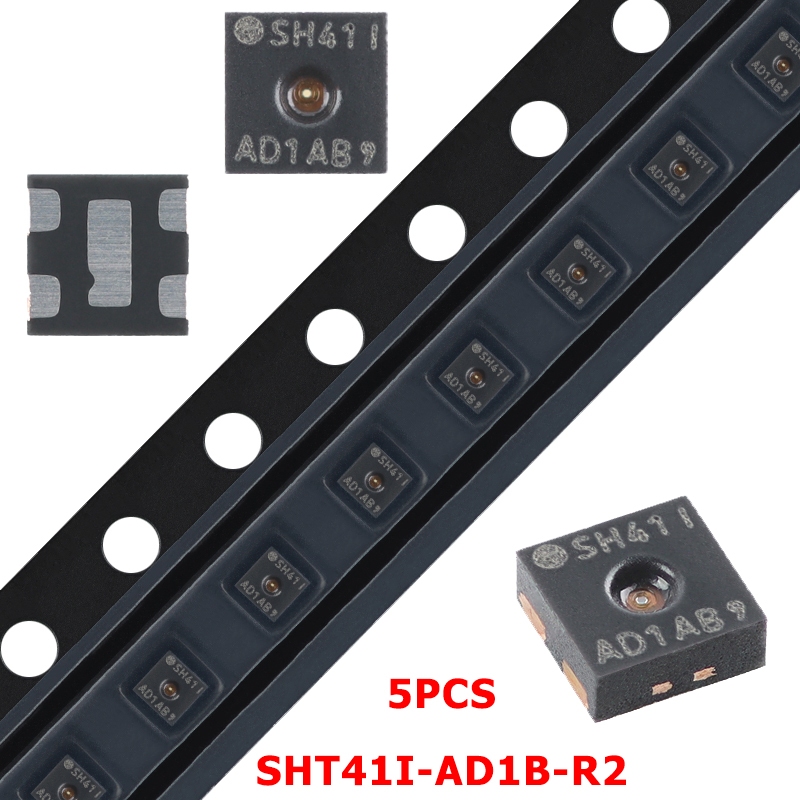 5pcs SHT41I-AD1B-R2 DFN-4 I2C ดิจิตอลอุณหภูมิความชื้นเซนเซอร์ 0x44 ที่อยู่ชิปความแม่นยําสูงส่วนประกอ