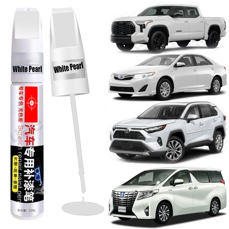 Ice Pearl White Touch-Up Paint Pen for TOYOTA — Automotive Scratch Repair Pen (White Car Paint Pen)