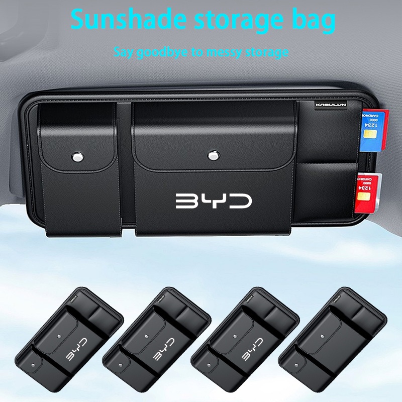 BYD Car lade Organizer คลิปหนีบแว่นตาอเนกประสงค์ & คลิปหนีบเอกสาร เหมาะสําหรับรถยนต์ทุกรุ่น