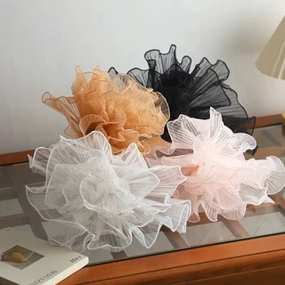 ผ้าตาข่ายห่อช่อดอกไม้ ลายคลื่น ประดับมุก สไตล์เกาหลี สำหรับจัดดอกไม้ DIY งานแต่ง วาเลนไทน์ พร้อมส่งจากไทย