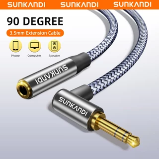 SUNKANDI 3.5 มม.มุมสายต่อเสียง Aux แจ็คสําหรับแท็บเล็ตโทรศัพท์ MP3