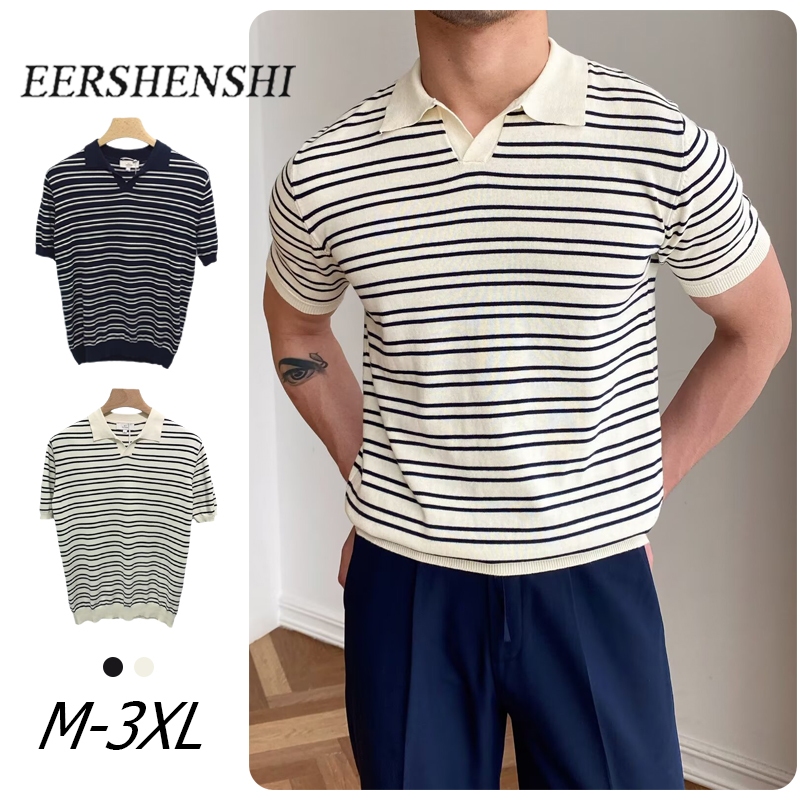 เสื้อโปโลผู้ชาย สไตล์ชิค ทรงหลวม สำหรับฤดูร้อน