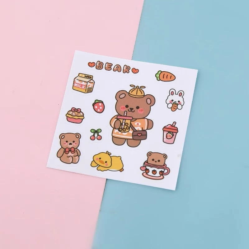 ของขวัญฟรีสําหรับสั่งซื้อชุดหูฟังบลูทูธสติกเกอร์การ์ตูนน่ารัก