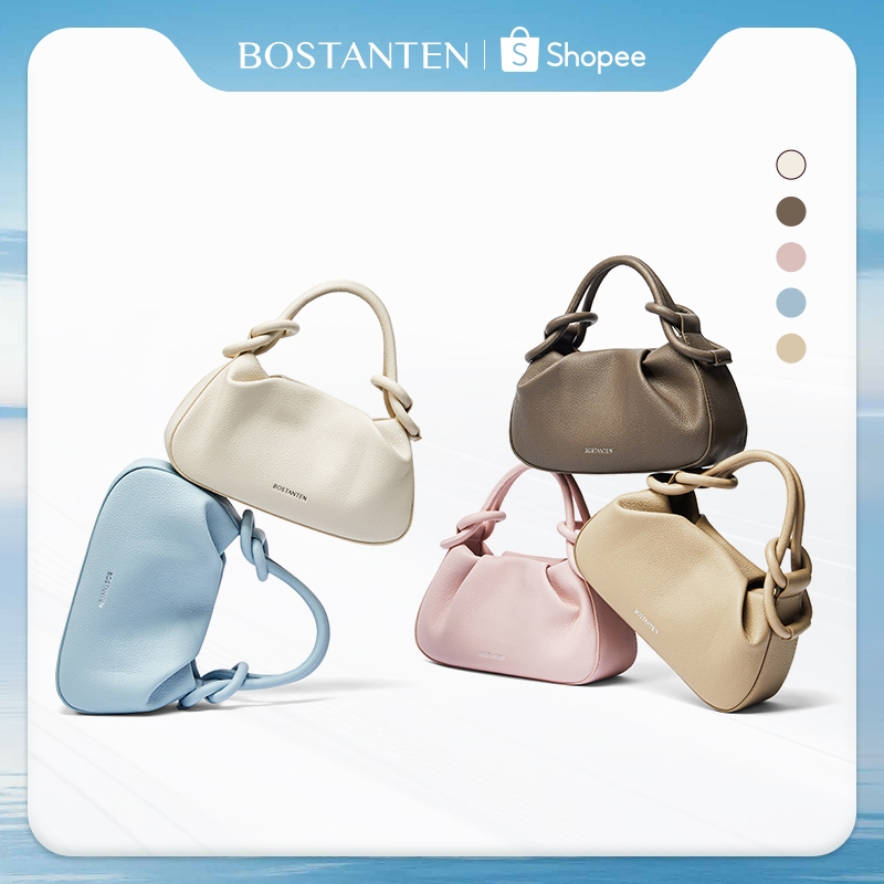 BOSTANTEN Veneta Bag กระเป๋าสะพายข้างผู้หญิง sling bag mini ประณีต ทันสมัยและอเนกประสงค์ ขนาดเล็ก สายสะพายไหล่ปรับได้ กระเป๋าถือผู้หญิง