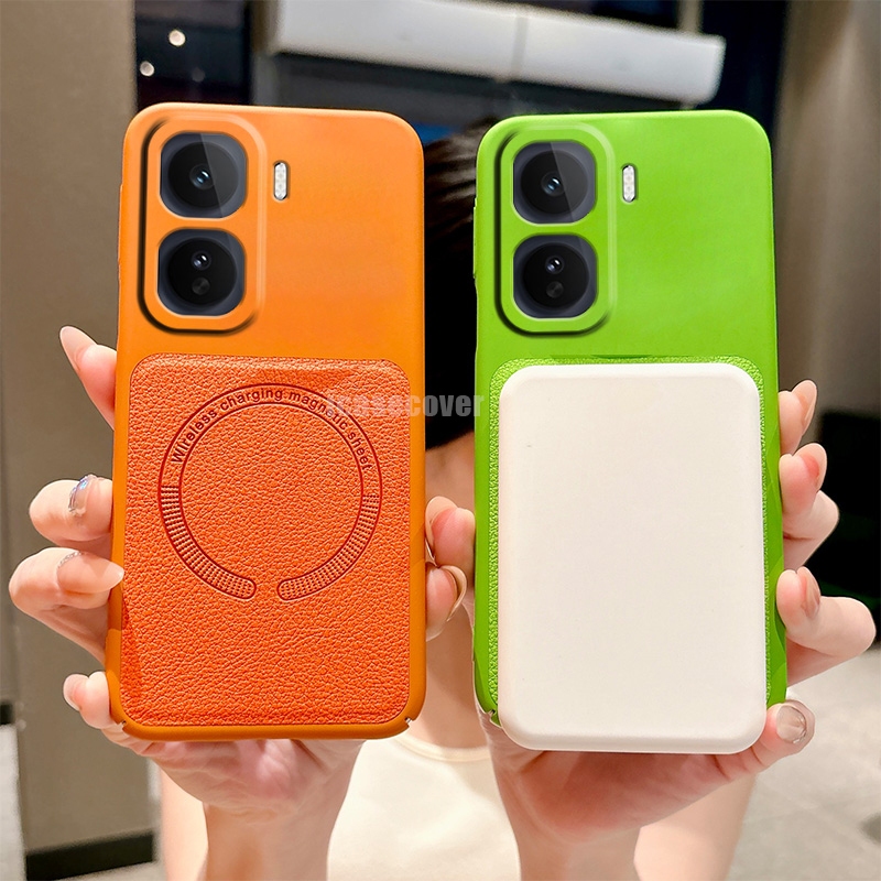 IQOO Neo 11 10 9 Pro Plus + 9S Pro + 5G 4G เคสแม่เหล็กหรูหราหนัง PU ในตัวแม่เหล็กชาร์จไร้สายฝาครอบโทรศัพท์แข็ง