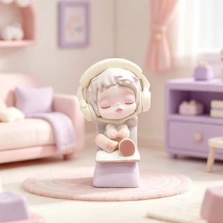 คีย์แคป Artisan Skullpanda 3D น่ารัก คัสตอมคีย์บอร์ดกลไก อุปกรณ์เล่นเกม PC ของขวัญสุดคาวาอี้
