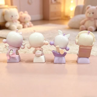 คีย์แคป Artisan Skullpanda 3D น่ารัก คัสตอมคีย์บอร์ดกลไก อุปกรณ์เล่นเกม PC ของขวัญสุดคาวาอี้