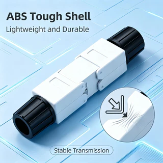 RJ45 Double Head Connector CAT6A เครื่องมือฟรีสายเคเบิลเครือข่าย Extender UTP Ethernet End อะแดปเตอร์กล่องการเชื่อมต่อ LAN Extension Connector Unshielded