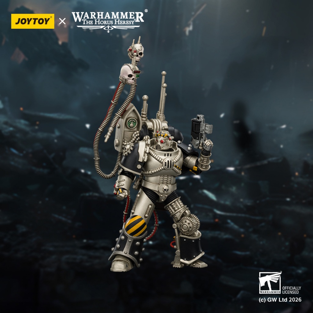 [ในสต็อก] ของเล่น JoyToy Warhammer40,000 The Horus Heresy Iron Warriors Legion Praevian พร้อม Bolt Pistol 5 นิ้ว Action Figure