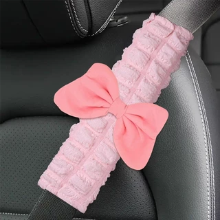 สีชมพูกุทัณฑ์รถพนักพิงศีรษะคอหมอนที่นั่งเบาะหลังเอวสนับสนุนสําหรับขับรถสบาย,รถป้องกันไหล่เนื้อเยื่อกรณีด้านหน้ากลับเสื่อที่นั่งด้านหลัง