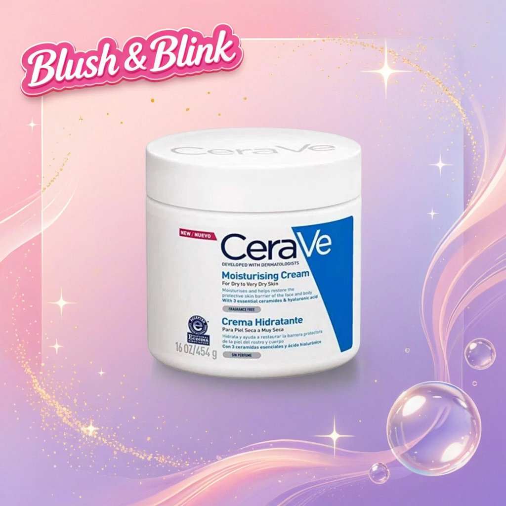 CeraVe Moisturizing Cream 454g ครีมซ่อมแซมสิ่งกีดขวางสําหรับผิวแห้งถึงผิวแห้งมาก ปราศจากน้ําหอม