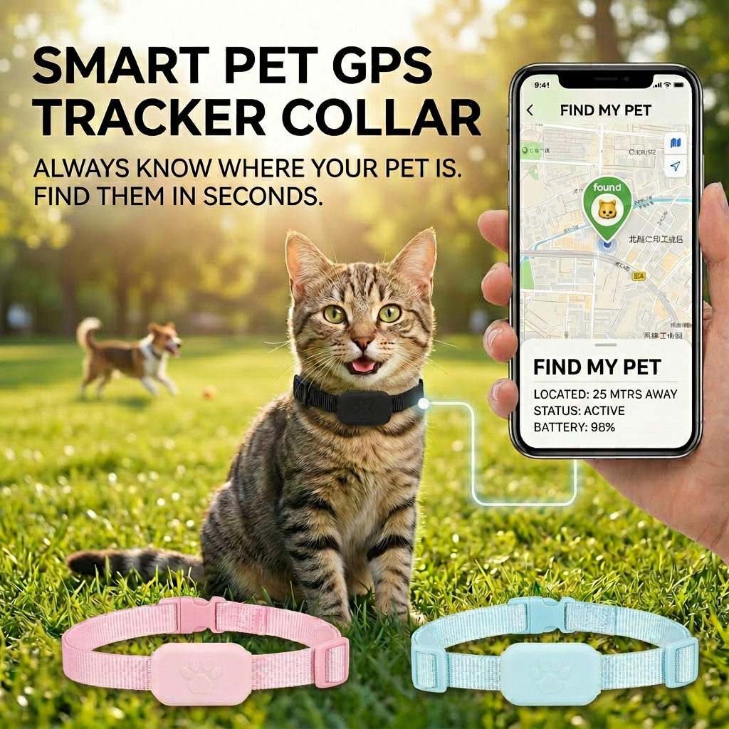 GPS Tracker สําหรับสุนัขแมวกันน้ําติดตามเวลาจริง Anti Lost พร้อมการเคลื่อนไหว Alert iOS Android