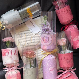 (10pcs) กระดาษสำเร็จรูปห่อช่อดอกไม้อย่างง่าย ทรงกรวย 30*42cm ห่อช่อดอกไม้สำเร็จรูป วาเลนไทน์
