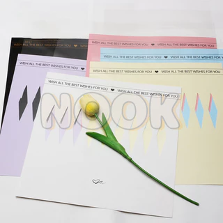(10pcs) กระดาษสำเร็จรูปห่อช่อดอกไม้อย่างง่าย ทรงกรวย 30*42cm ห่อช่อดอกไม้สำเร็จรูป วาเลนไทน์