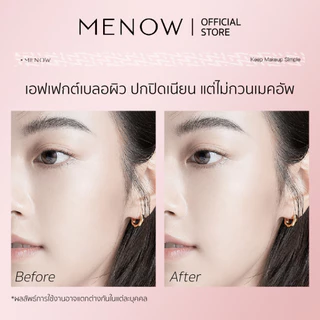MENOW Bunny Edition Pressed Powder -- Touch Like Velvet Soft Delicate, Oil Control, Smooth Skin Texture, กันน้ํา Sweatproof, Non-Clumping, เนื้อบางเบา, มี 6 สี, แต่งหน้าผลได้ถึง 24 ชั่วโมง
