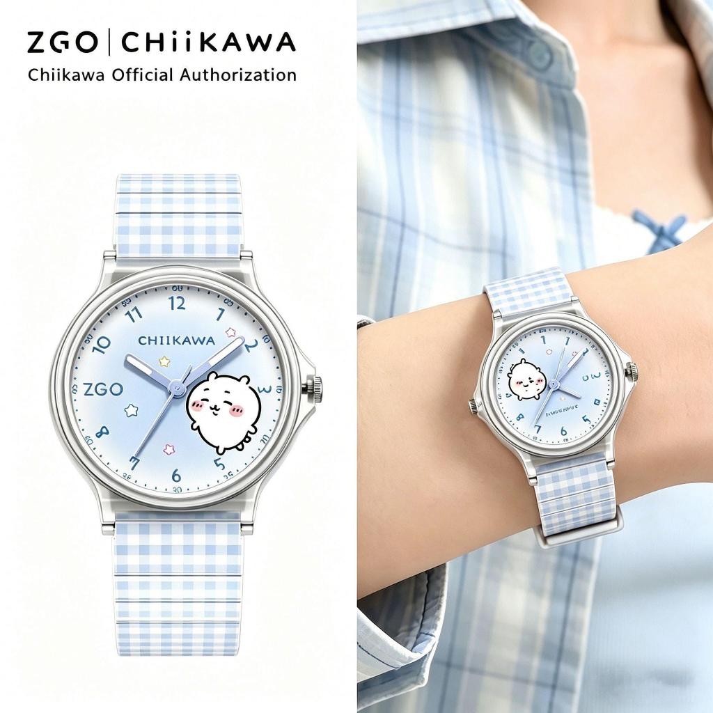ZGO Chikawa นาฬิกาควอทซ์เด็ก กันน้ำ 30 เมตร ไฟสว่าง น่ารัก ของขวัญวันเกิด 3370