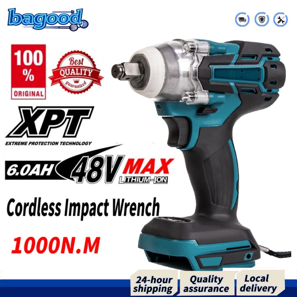 MAKITA [จัดส่งในพื้นที่] ประแจผลกระทบไฟฟ้าแบบไม่มีแบตเตอรี่สว่านแบตเตอรี่ลิเธียมไร้สาย1/2ซ็อกเก็ตไขควงไฟฟ้าสําหรับ ดู 18โวลต์-21โวลต์แบต