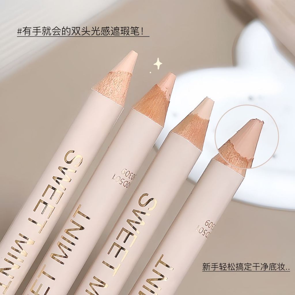 SWEET MINT คอนซีลเลอร์ปากกา Double-End ครอบคลุมฝ้า, จุดด่างดํา, Dark Circles & Under Eye กระเป๋า Full Coverage ติดทนนาน NO.shaungtoguangganzhexiabi ราคา ถูกที่สุด ดีลบีเคเค แกลเลอรีภาพที่ 6