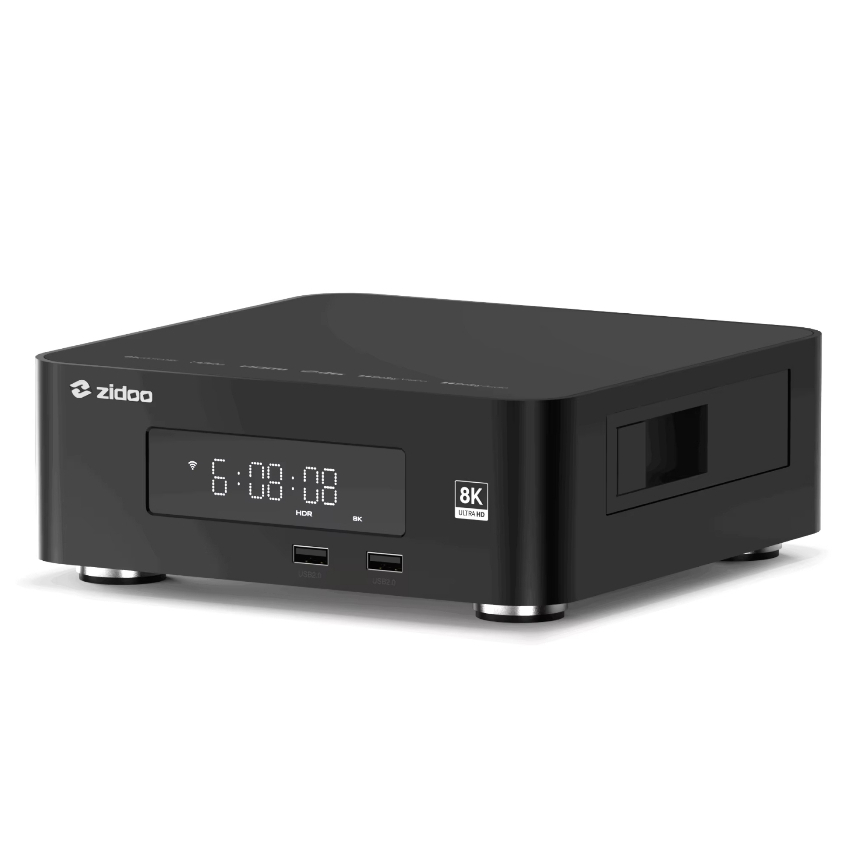 ZIDOO Z30 PRO 8K เครื่องเล่นเพลงในตัว HDD Bay 6GB DDR + 64GB EMC ความเร็วสูง WiFi และเครื่องเล่นเสีย