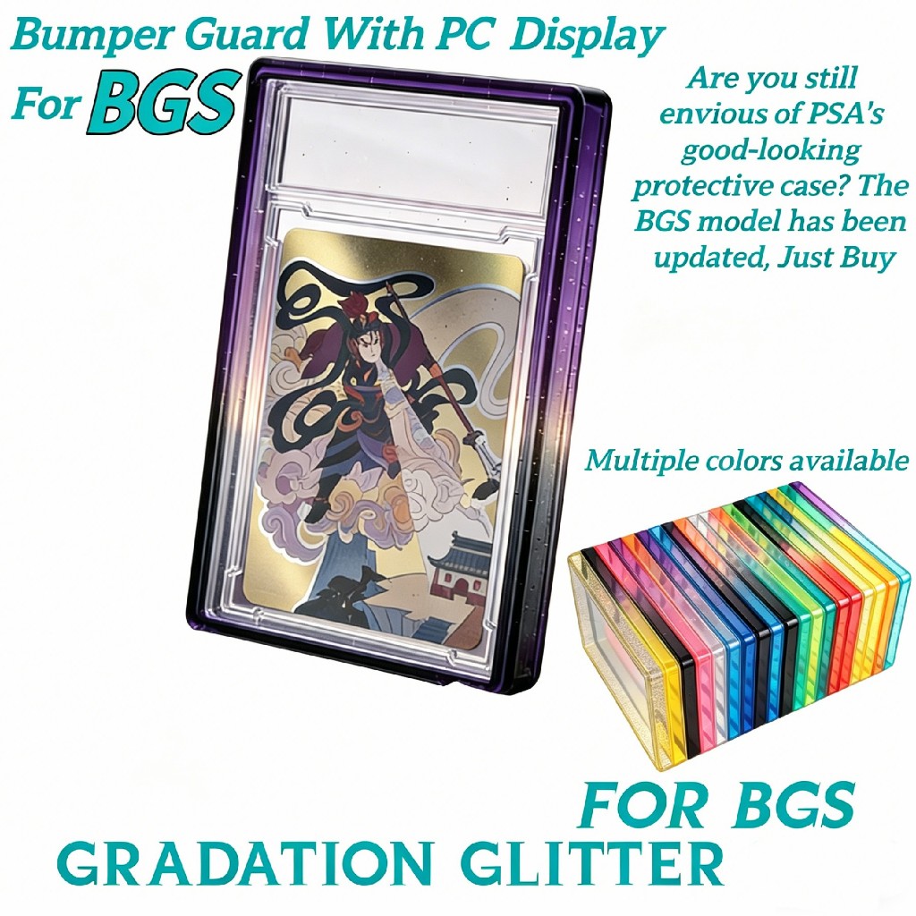 8.9x13.5 ซม.สําหรับ BGS 35 PT Slab พร้อม PC ด้านหลังแผง Trading Card Graded การ์ด Slab กันชน Guard TPU Edge ป้องกัน Anti-Slip Gradient กรณี