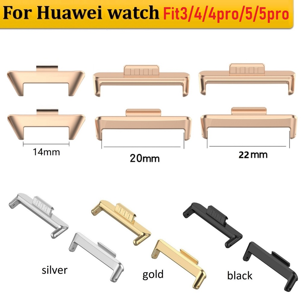 2pcs อะแดปเตอร์สําหรับ Huawei watch Fit 5 Strap Connector Huawei Watch Fit 4 Connector โลหะ huawei watch fit 5 pro สาย Huawei Watch Fit 4 Pro อะแดปเตอร์ huawei fit 5 / Huawei Fit 3 Connector Huawei Fit 4 / Huawei Fit4 Pro Connector Huawei Watch Fit 3 สาย