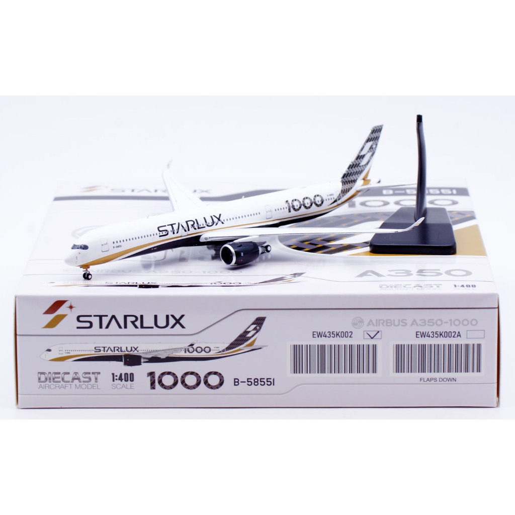 EW435K002 โลหะผสมสะสมเครื่องบิน JC ปีก 1:400 Starlux Airlines Airbus A350-1000XWB เครื่องบิน Diecast