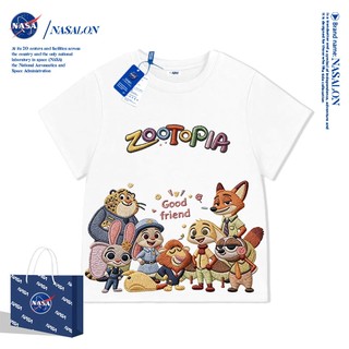NASA เสื้อยืดเด็ก Judy Nick ลายการ์ตูน ผ้าฝ้าย 100% ระบายอากาศดี ใส่ได้ทั้งเด็กชาย-หญิง อายุ 1-12 ปี
