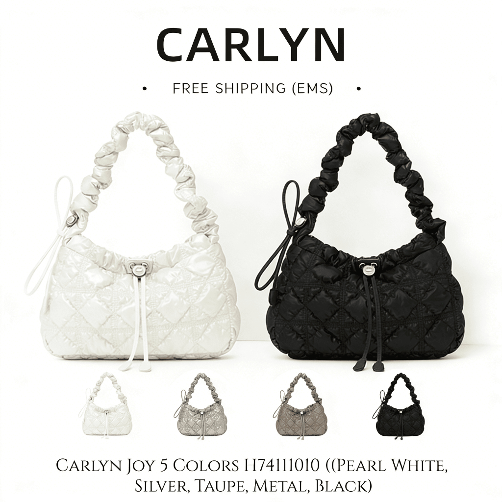 CARLYN JOY BAG สี Metallic/Silver/Black/Bronze Gold | ปรับสายได้ กระเป๋าหนังแท้ พร้อมส่ง