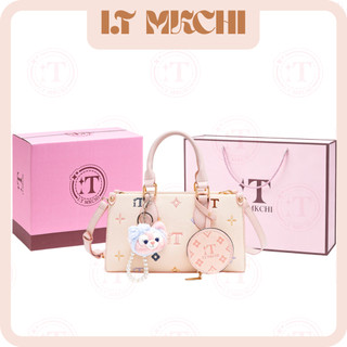 Túi xách nữ I.T MKCHI - Túi đeo chéo một dây đeo thời trang và đa năng kèm mặt dây chuyền đồ chơi sang trọng kèm theo