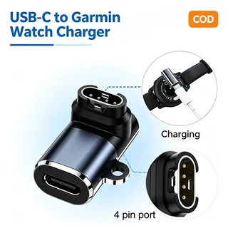 Type-C ถึง Garmin อะแดปเตอร์ชาร์จ USB สําหรับ Garmin Fenix 7/6/5 Instinct 2S Venu 2 Plus EPIX forerunner 745/Move สไตล์/Vivoactive/D2 Charlie/D2 Delta/Quatix/Approach X10