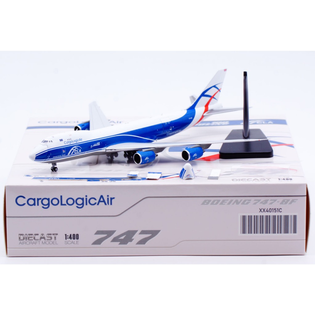 XX40151C Alloy Collectible Plane Gift JC Wings 1:400 CargoLogic Air Boeing B747-8F [Interactive Seri