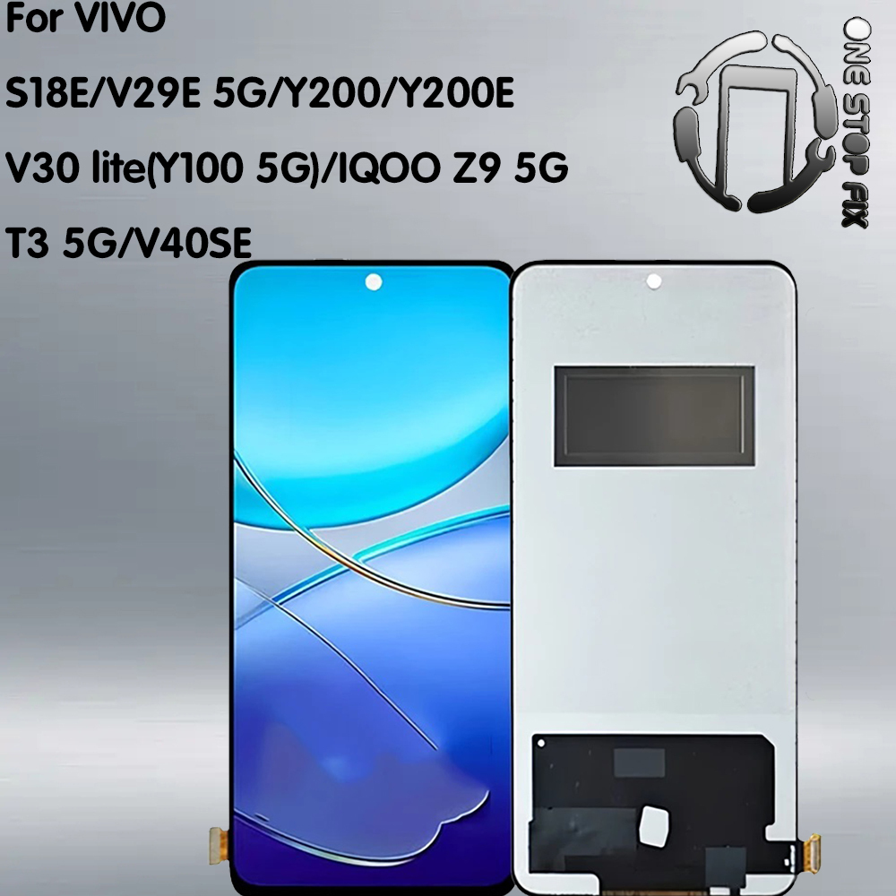 TFT สําหรับ VIVO S18E/V29E 5G/Y200/V30 lite (Y100 5G)/Y200E/IQOO Z9 5G/T3 5G/V40SE จอแสดงผล LCD + กร